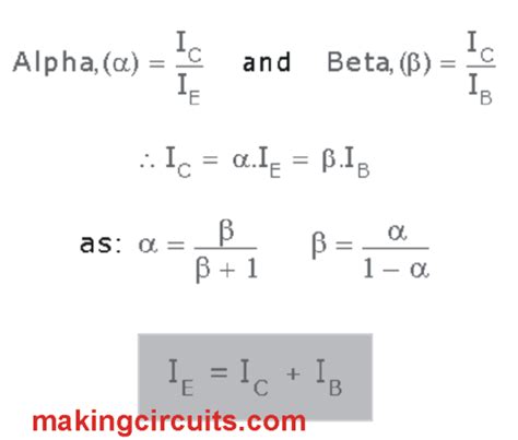 relation between transistor parameters alpha and beta|How to Calculate β (Beta) of a Transistor .